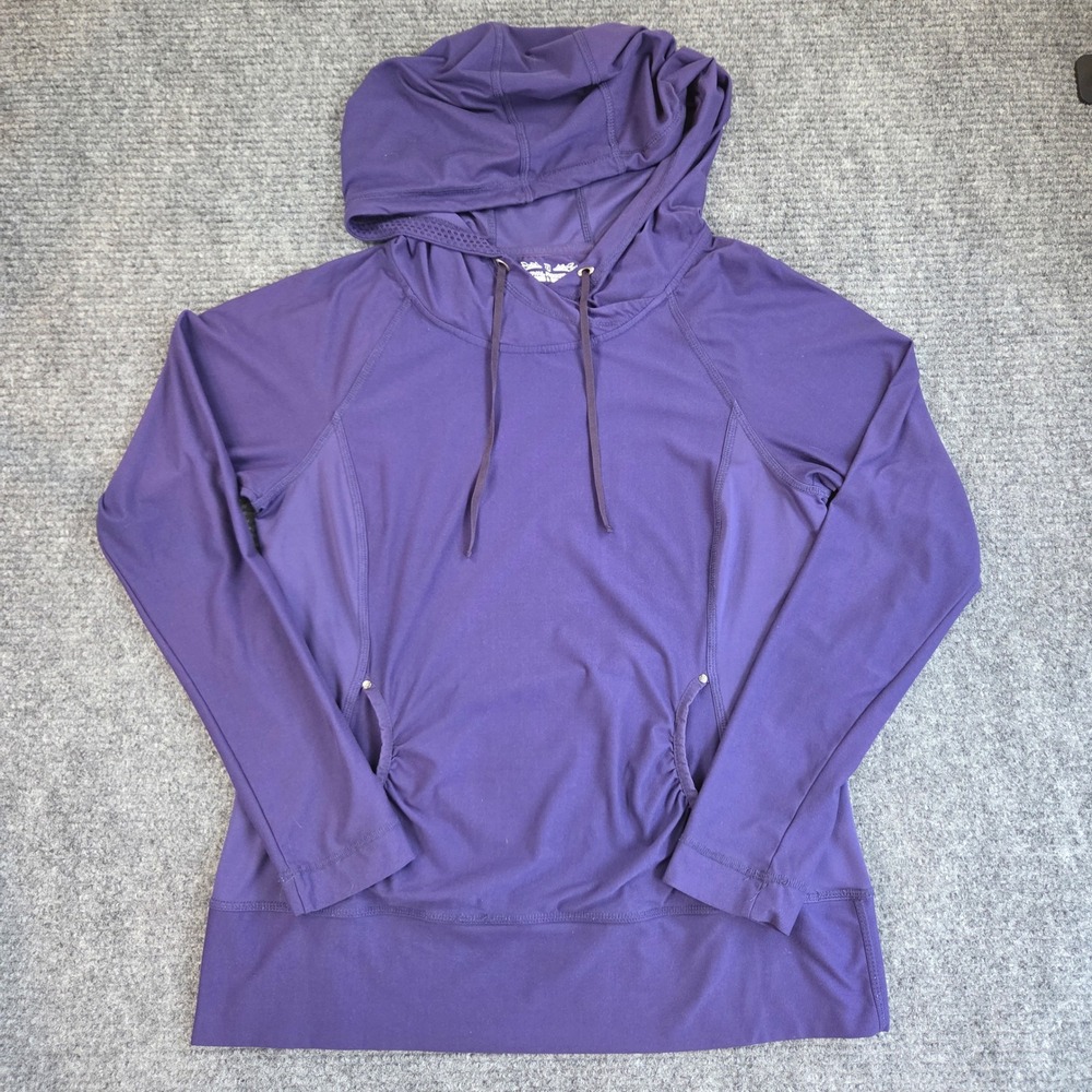 Royal Robbins Womens Large Purple Active Hoodie Long Sleeve Hiking Pullover